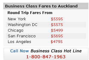 Business Class Fares to Auckland
