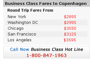 Business Class Fares to Copenhagen