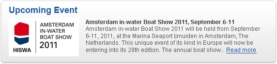 Amsterdam in-water Boat Show 2011, September 6-11