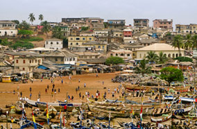 Get cheapest airfares to Beach and Market in Accra