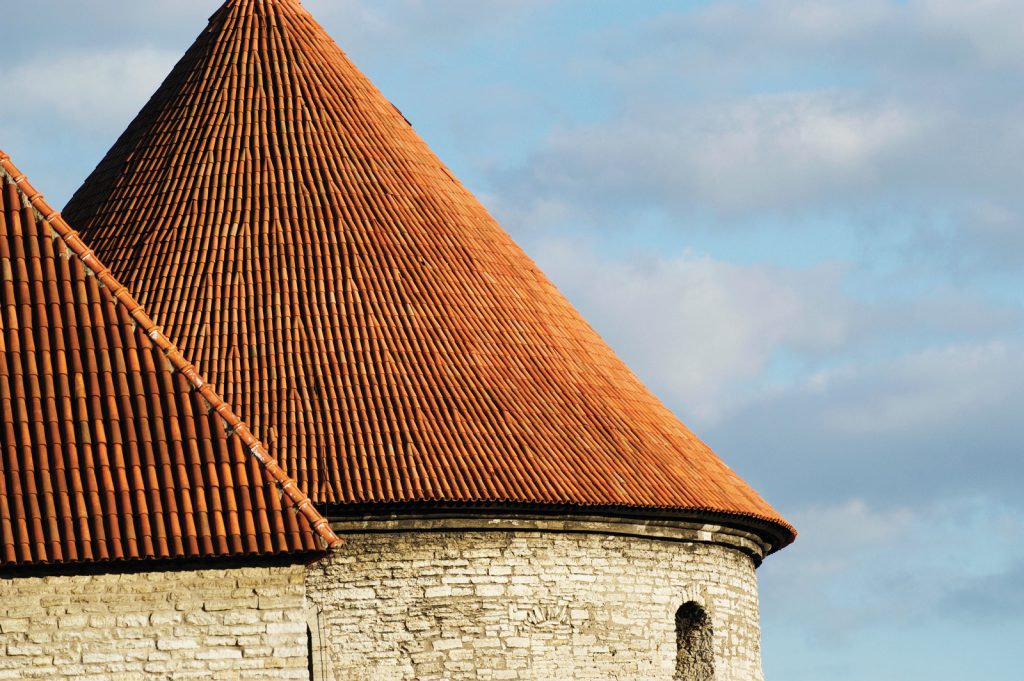 High section view of towers, Town Wall, Tallinn, Estonia
